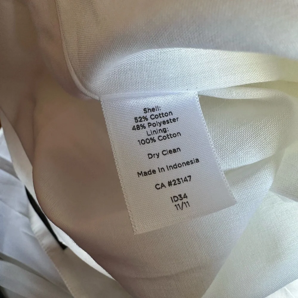 Talbots Petites White Ruffle Skirt NWT Size 2P - Picture 6 of 6